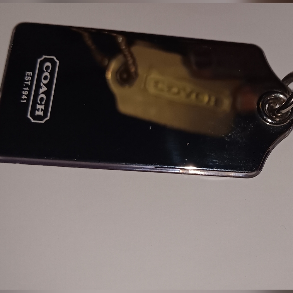 Coach Metallic Silver Mirror Reflection Bag Charm - Picture 5 of 6